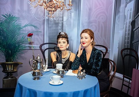 An Adurey Hepburn wax statue at Madame Tussauds. The attraction will open its doors in Dubai mid-October.