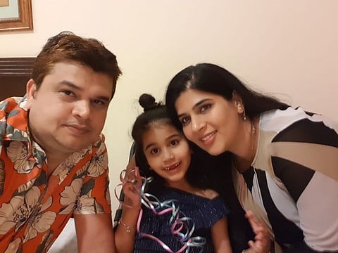 From left: Rahul, Arya and Astha Muthoo