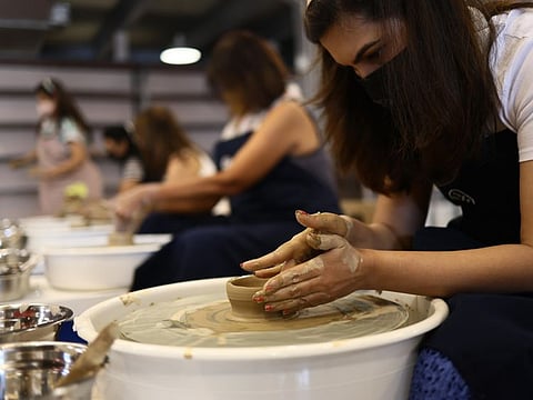 Pottery enthusiasts brush up their skills at the Mud House Studio in Dubai.