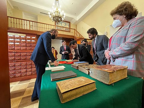 Sharjah Book Authority delegation tours the Russian State Library on the sidelines of the IBBY World Congress in Moscow.