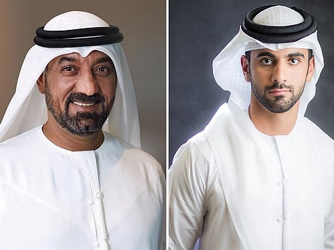(L to R) Sheikh Ahmed bin Saeed Al Maktoum and Sheikh Mansoor bin Mohammed bin Rashid Al Maktoum