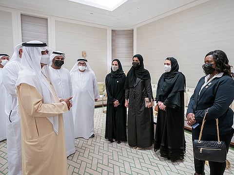Sheikh Nahayan Mabarak Al Nahayan meets Expo 2020 Volunteers ahead of opening.