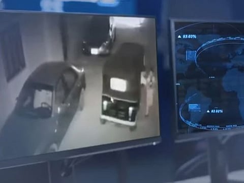 A screengrab of footage from the kidnap.