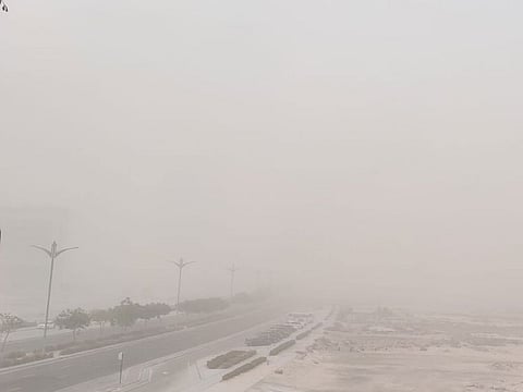 A sandstorm hit Dubai at 5pm on Friday