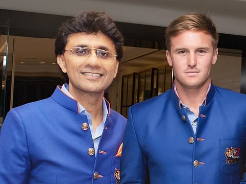 Jason Roy (right) with Anis Sajan.