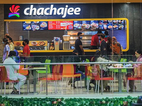 Shoppers dine in a food court at the Dolmen Mall Clifton in Karachi, Pakistan. A Rawalpindi bench of the Lahore High Court (LHC) has observed that sit-out cafes had become a global phenomenon and creative use of street rows and sidewalks have been increased in different countries during the COVID-19.