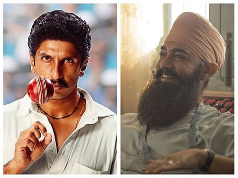 Stills from 83 and Laal Singh Chaddha