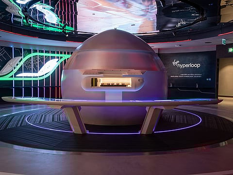 Upon arrival to the FLOW pavilion, visitors will see a full-scale commercial cargo pod replica, which measures nearly 10 meters long.