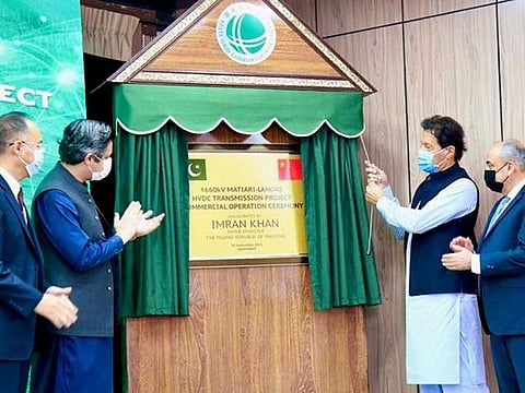 PM Imran Khan inaugurates 600kV Matiari-Lahore transmission project.