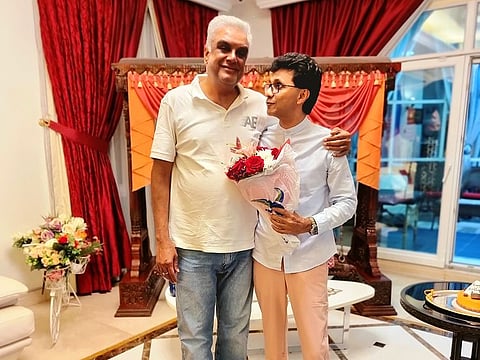 Anis Sajan with Satish Menon, CEO of Punjab Kings.