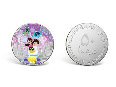 A $180 silver coin to mark the Expo in Dubai. The Central Bank of the UAE has issued 2020 of the silver coins.