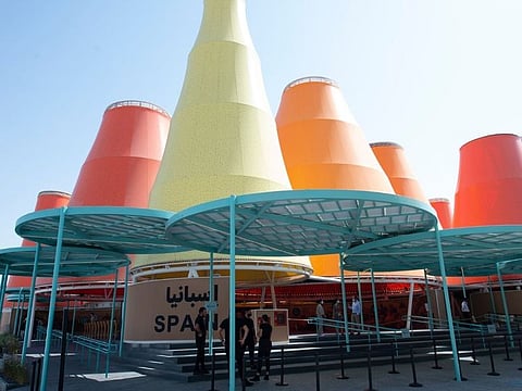 The entrance to the Spain Pavilion at Expo 2020 Dubai.