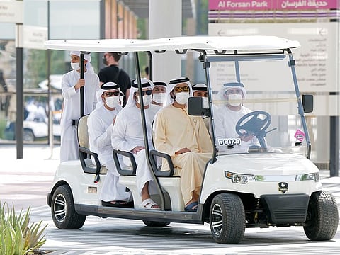 His Highness Sheikh Mohammed bin Rashid Al Maktoum, Vice President, Prime Minister of the UAE and Ruler of Dubai, visited Expo 2020 Dubai