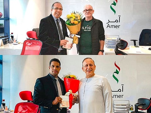 Globe Trekkers owners Douglas B Gozmao and Pradeep Nambiar were invited by Dubai Immigration to receive their visas