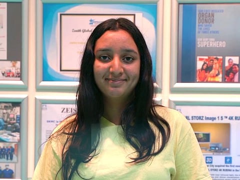 Zainab, a 17-year-old from Pakistan, was treated for Crohn’s disease at Sheikh Khalifa Medical City (SKMC) in Abu Dhabi.