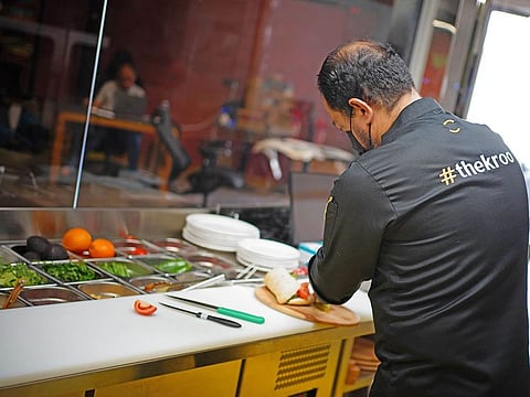 Dubai saw an explosive growth in cloud kitchens last year and in the current one. Newly launched virtual-only F&B brands are making full use of this. Pictured here is Hussam Alamam, Executive Chef - Research & Innovation at kaykroo, preparing a dish in the test kitchen at Alserkal Avenue.