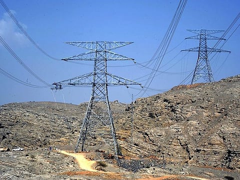 400 kilowatt Fujairah-Ras Al Khaihmah power lines. Illustrative pic