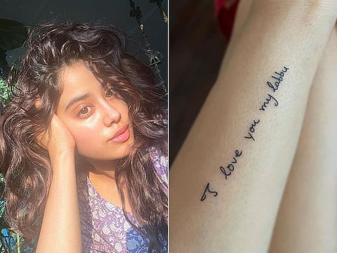 Janhvi Kapoor gets tattoo of mum Sridevi’s writing