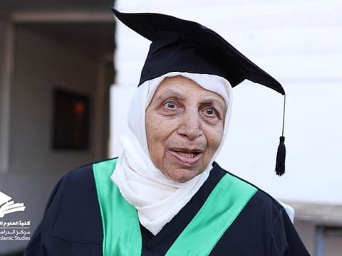 Jihad said that she chose to study Islamic Sharia because of her love and devotion to the Islamic traditions and rules.