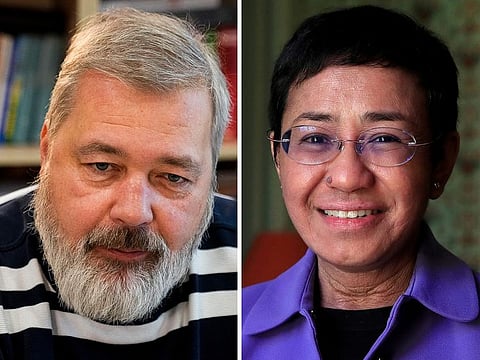 Dmitry Muratov and Maria Ressa