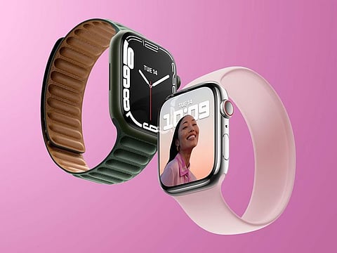 The Apple Watch Series 7 is available in two sizes – 41mm or 45mm – and a range of colours.
