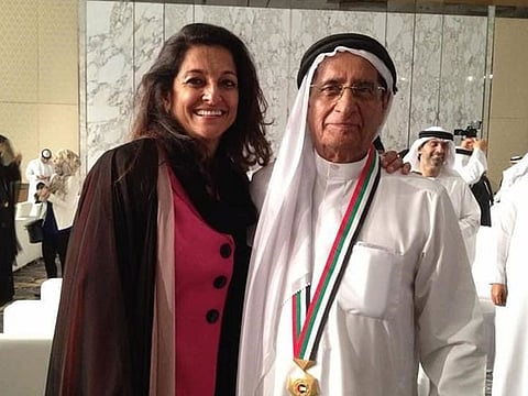 Dr Houriya Kazim with her father Dr Ahmad Kazim