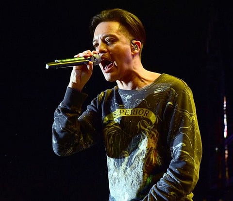 Filipino artist Bamboo performs at Zabeel Park.