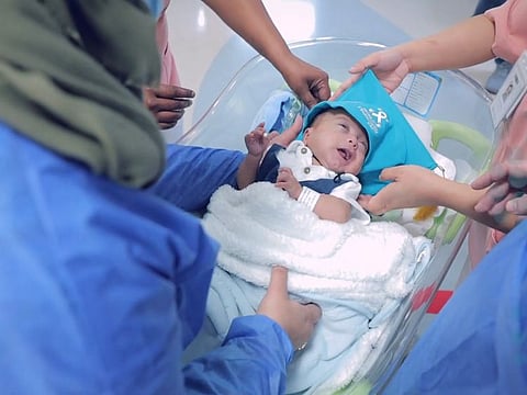 Baby Adel is doing well now and has been discharged from hospital