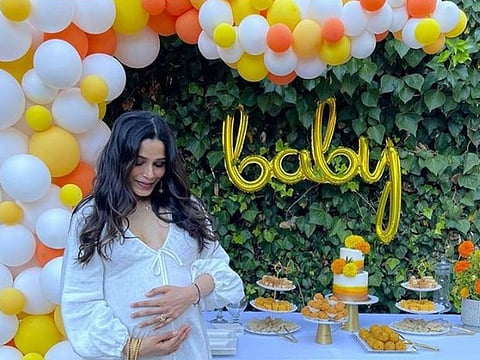Freida Pinto at her baby shower