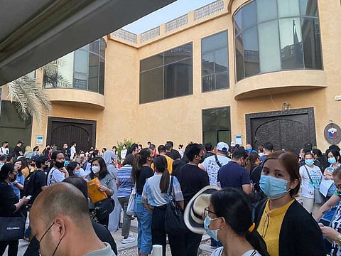 Hundreds of Filipinos throng to the Philippine Consulate General in Al Qusais, on the last day of overseas voting registration.