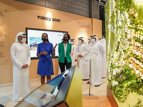 Sheikh Hamdan bin Mohammed touring Rwanda Pavilion at Expo 2020 Dubai