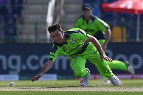 Ireland's Curtis Campher's four wickets reduced the Netherlands to 51-6.