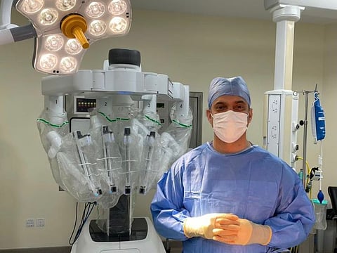 Dr Farhad Janahi who leads the team to successfully conducted the first robotic kidney surgery in Dubai