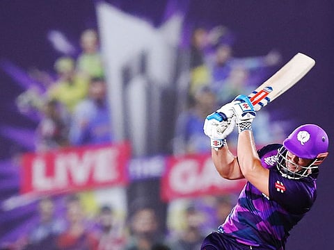 Scotland's George Munsey in action against Bangladesh in Oman