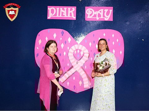 Daspo Yiappos, Principal of Oxford School with Medical Oncologist Dr Menatallah Tawfik