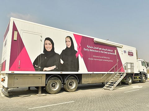 'Mammogram truck', pictured here at Burjeel Medical City in Abu Dhabi, is offering free screenings throughout October at 15 locations