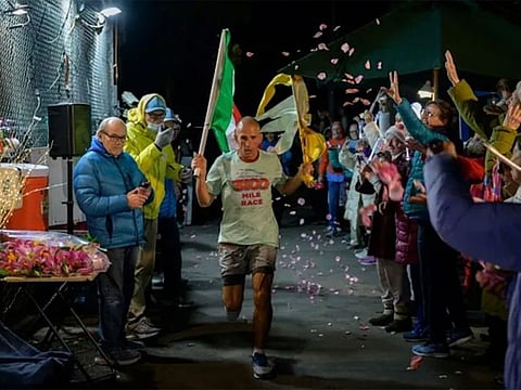 Andrea Marcato won the 'Self-Transcendence 3100 Mile Race' in less than 43 days on October 17, 2021.