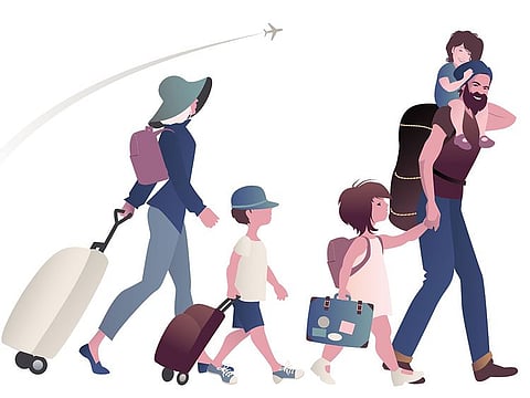 Travel with family can be fun if sometimes challenging.