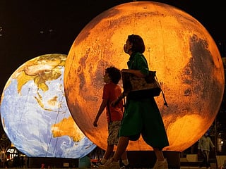 Photos: Light festival turns Expo 2020 site into celestial stage for Space Week