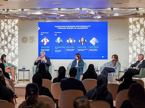 Panelists during the discussion held by NAMA at Women's Pavilion at Expo 2020 Dubai