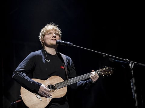Ed Sheeran performs at Madison Square Garden in New York, December 8, 2017.