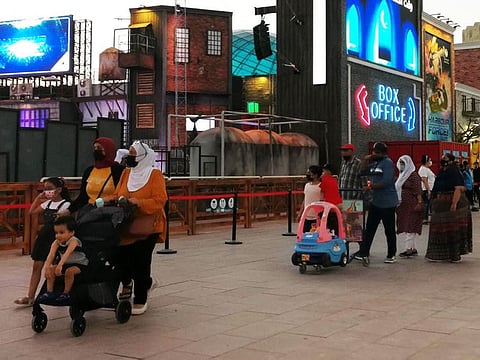 Visitors on the first day of Global Village as the 26th season kicks off.