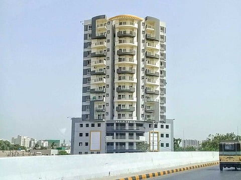 Nasla Tower in Karachi, Pakistan.