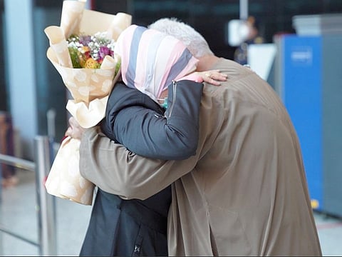 The Syrian couple had an emotional reunion in the UAE after financial problems had kept them apart for seven years