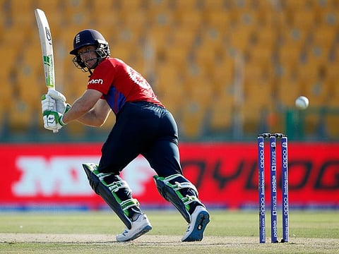England's Jos Buttler in action.