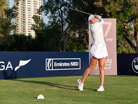 Alison Muirhead in action at Dubai Moonlight Classic