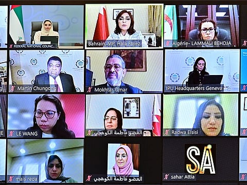Federal National Council presented the UAE’s gender balance and youth empowerment experience at a virtual meeting conducted by the Inter-Parliamentary Union.