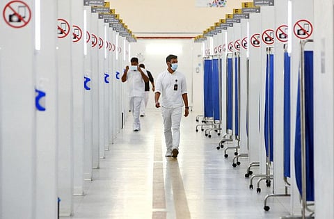 A vaccination centre in Kuwait City.