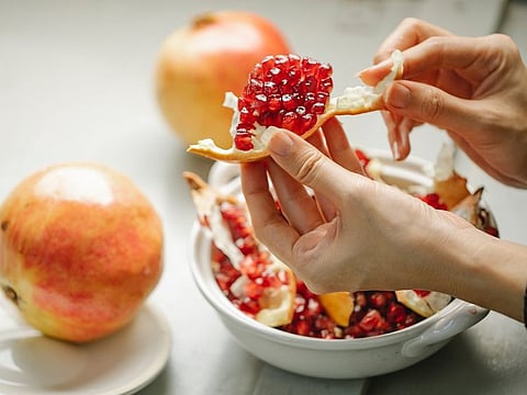 Pomegranates are great in a parfait
