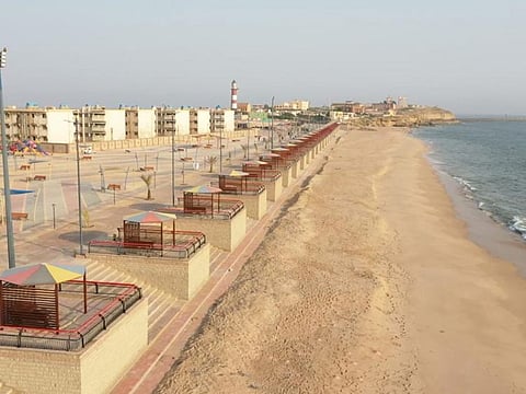 The Manora Island of Karachi includes a promenade as a proper seafront recreational spot for the residents.